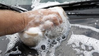 washing car