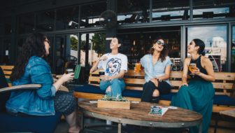 Woman chatting with each other.