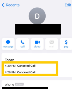 Cancelled Call